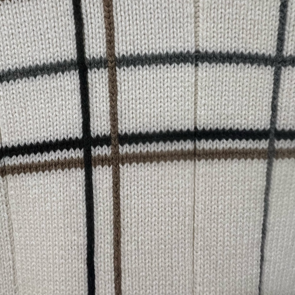 Oscar De La Renta vintage sweater, size L cream multi, 100% cotton - Picture 5 of 10